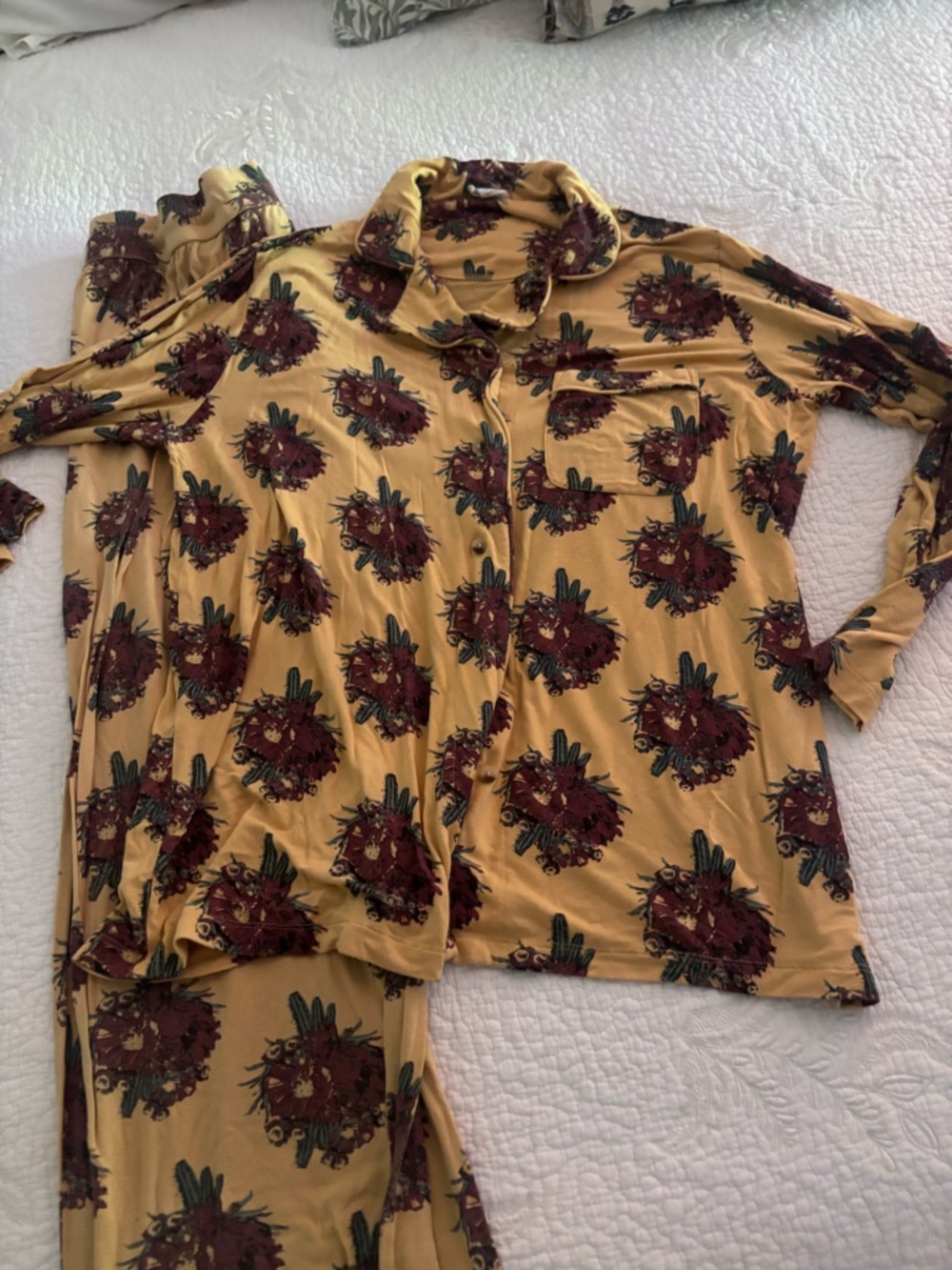 Kate Quinn Bamboo Cactus Flower Pajama Set
